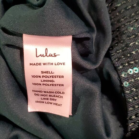 LULUS GREEN SEQUIN ROMPER HOLIDAY FESTIVE SEXY OPEN BACK SURPLICE SIZE MEDIUM - Picture 9 of 13